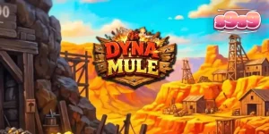 Tampilan visual slot Dyna Mule dengan tema tambang dan simbol liar yang bergerak.